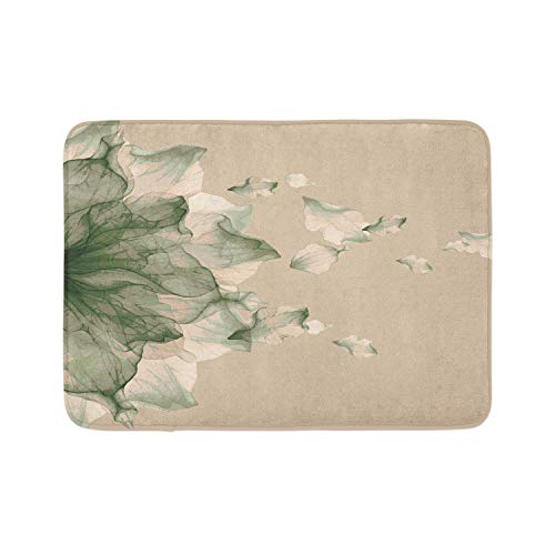 Ambesonne Badematte mit Blumenmotiv, abstraktes Thema, modernes futuristisches Bild mit wasserähnlichem Farbkunstdruck, Plüsch-Badezimmerdekormatte mit rutschfester Unterseite, 76,7 x 50,8 cm von Ambesonne