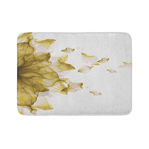 Ambesonne Badematte mit Blumenmotiv, abstraktes Thema, modernes futuristisches Bild mit wasserähnlichem farbigem Kunstdruck, Plüsch-Badezimmerdekormatte mit rutschfester Unterseite, 76,7 x 50,8 cm von Ambesonne
