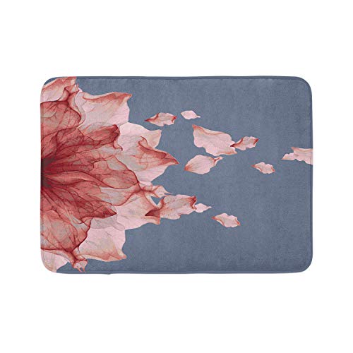 Ambesonne Badematte mit Blumenmotiv, abstraktes Thema, modernes futuristisches Bild mit wasserähnlichem farbigem Kunstdruck, Plüsch-Badezimmerdekormatte mit rutschfester Unterseite, 76,7 x 50,8 cm von Ambesonne