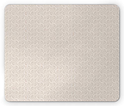 Ambesonne Mauspad, mehrfarbig Standard Size Weißbraun von Ambesonne