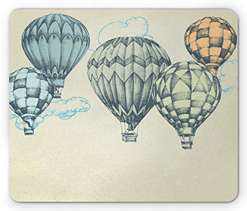 Ambesonne Vintage Mousepad Heißluftballons in weichen Tönen Fly in The Sky Air High Tourism Design Druck Rechteckig Rutschfestes Gummi Mousepad Standardgröße Grün Blau Ambesonne Vintage Mousepad Heißluftballons in weichen Tönen Fly in The Sky Air High Tourism Design Druck Rechteckig Rutschfestes Gummi Mousepad Standardgröße Grün Blau von Ambesonne