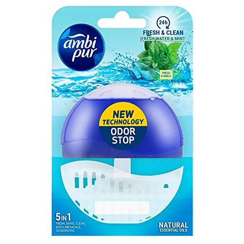 Ambi Pur 12 Stück Toilettenblockhalter + Nachfüllpackung 55ml - Fresh Water & Mint. von Ambi Pur