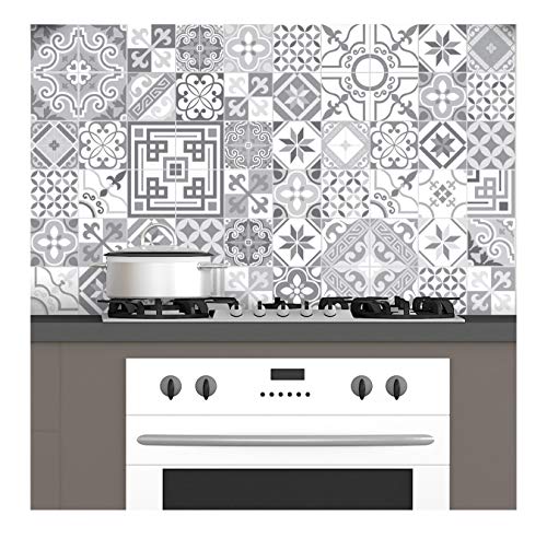 Ambiance Sticker Selbstklebende Wandtattoo Aufkleber, Wanddekoration, Fliesenaufkleber für Badezimmer und Küche Design Vintage Nuance de Gris - 60 Stück Aufkleber 10 x 10 cm Ambiance Sticker Selbstklebende Wandtattoo Aufkleber, Wanddekoration, Fliesenaufkleber für Badezimmer und Küche Design Vintage Nuance de Gris - 60 Stück Aufkleber 10 x 10 cm von Ambiance Sticker