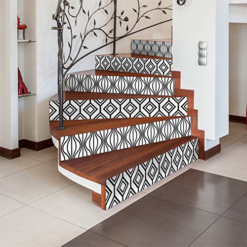 Ambiance Sticker Fliesenaufkleber für Treppen, Acryl, Walküre, 4 bandes de 15 x 105 cm, 4 von Ambiance Sticker