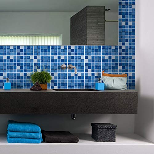 Ambiance Sticker Selbstklebende Wandfliesen für Küche und Bad Mosaïques Nuance de Bleu - 9 Stück Aufkleber 20 x 20 cm Ambiance Sticker Selbstklebende Wandfliesen für Küche und Bad Mosaïques Nuance de Bleu - 9 Stück Aufkleber 20 x 20 cm von Ambiance Sticker