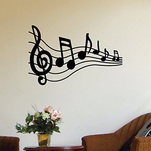 Ambiance-Live Wandtattoo Musikalische Harmonie - 25 x 40 cm, Schwarz von Ambiance-Live