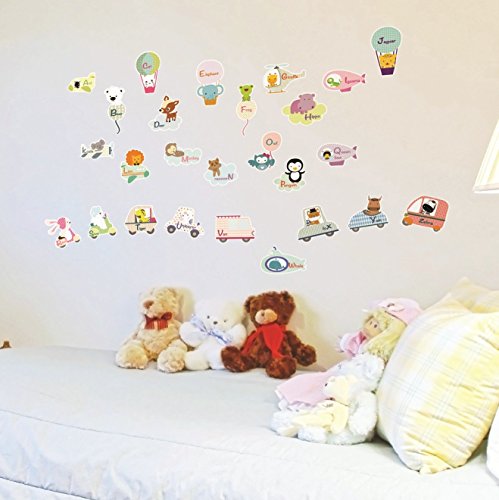 Ambiance-Live Wandtattoo Alphabet Tier Kinderzimmer von Ambiance Sticker