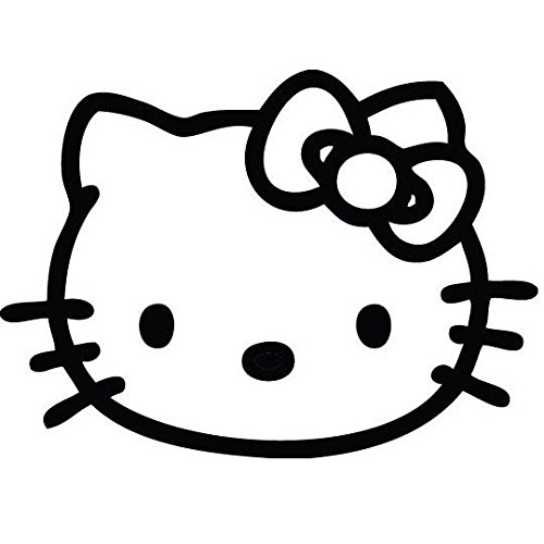 Ambiance-Live Wandtattoo Hello Kittys Gesicht - 29 X 40 cm, Schwarz von Ambiance Sticker