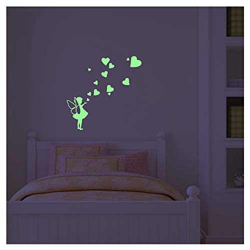 Ambiance-Live Wandtattoo Kleine Fee mit Herzen, leuchtet im Dunkeln – 25 x 20 cm Ambiance-Live Wandtattoo Kleine Fee mit Herzen, leuchtet im Dunkeln – 25 x 20 cm von Ambiance-Live