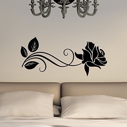 Ambiance-Live Wandtattoo Rose - 55 X 120 cm, Schwarz von Ambiance-Live