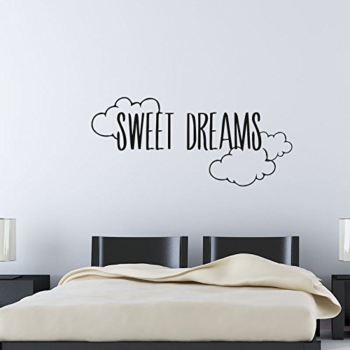 Ambiance-Live Wandtattoo Sweet Dreams - 55 x 125 cm, Schwarz von Ambiance-Live