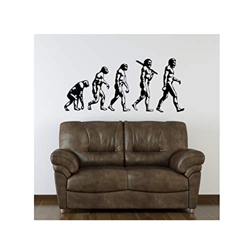 ambiance-live Wandtattoo Herren Evolution – 110 X 50 cm. Schwarz von Ambiance Sticker