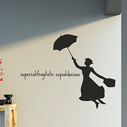 Ambiance-Live Wandtattoo supercalifragilistic expialidocious - 55 X 45 cm, Schwarz von Ambiance-Live