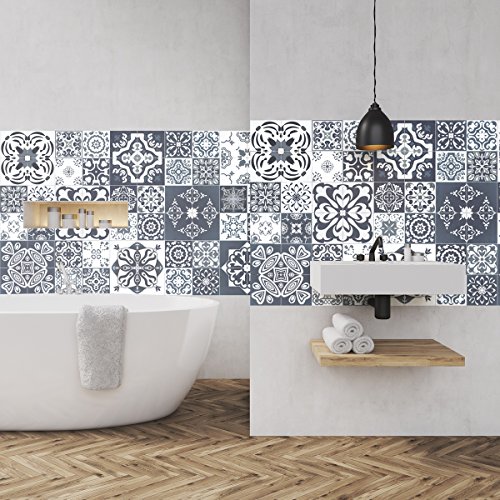 Ambiance Sticker Selbstklebende Wandtattoo Aufkleber, Wanddekoration, Fliesenaufkleber für Badezimmer und Küche Nuances de Gris Tsamikos - 60 Stück Aufkleber 20 x 20 cm Ambiance Sticker Selbstklebende Wandtattoo Aufkleber, Wanddekoration, Fliesenaufkleber für Badezimmer und Küche Nuances de Gris Tsamikos - 60 Stück Aufkleber 20 x 20 cm von Ambiance Sticker