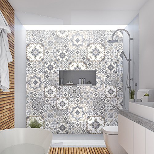 Ambiance Sticker Selbstklebende Wandtattoo Aufkleber, Wanddekoration, Fliesenaufkleber für Badezimmer und Küche Taïga - 60 Stück Aufkleber 20 x 20 cm Ambiance Sticker Selbstklebende Wandtattoo Aufkleber, Wanddekoration, Fliesenaufkleber für Badezimmer und Küche Taïga - 60 Stück Aufkleber 20 x 20 cm von Ambiance Sticker