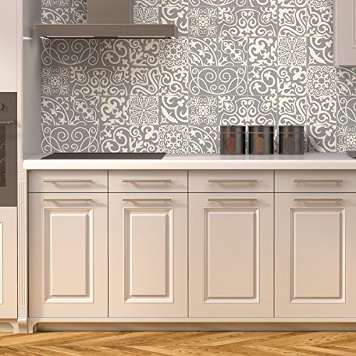 Ambiance Sticker Selbstklebende Wandfliesen für Küche und Bad Nuances de Gris Palaos - 9 Stück Aufkleber 20 x 20 cm Ambiance Sticker Selbstklebende Wandfliesen für Küche und Bad Nuances de Gris Palaos - 9 Stück Aufkleber 20 x 20 cm von Ambiance Sticker