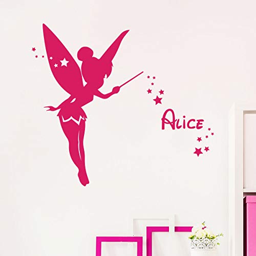 Ambiance Sticker Personalisierte Namensaufkleber | Wandtattoo Fee | Kinderzimmer | 2 Bögen à 40 x 25 cm | Fuchsia von Ambiance Sticker