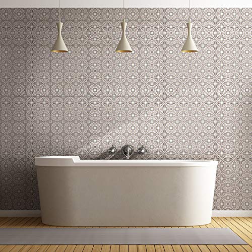 Ambiance Sticker Selbstklebende Aufkleber, Wanddekoration, Fliesenaufkleber für Badezimmer und Küche Azulejos Zementfliesen Lilith - 24 Stück Aufkleber 20 x 20 cm Ambiance Sticker Selbstklebende Aufkleber, Wanddekoration, Fliesenaufkleber für Badezimmer und Küche Azulejos Zementfliesen Lilith - 24 Stück Aufkleber 20 x 20 cm von Ambiance Sticker