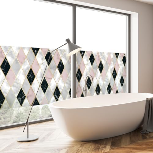 Ambiance Sticker Selbstklebende Sichtschutzfolie für Fenster & Duschtür, Blickdicht, Rauten, schick, selbstklebend, Sichtschutz für Fenster & Duschtür, XL – H 40 x L 200 cm Ambiance Sticker Selbstklebende Sichtschutzfolie für Fenster & Duschtür, Blickdicht, Rauten, schick, selbstklebend, Sichtschutz für Fenster & Duschtür, XL – H 40 x L 200 cm von Ambiance Sticker