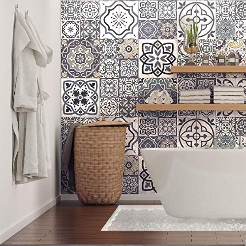 Ambiance Sticker Selbstklebende Wandtattoo Aufkleber, Wanddekoration, Fliesenaufkleber für Badezimmer und Küche Milonga - 60 Stück Aufkleber 20 x 20 cm Ambiance Sticker Selbstklebende Wandtattoo Aufkleber, Wanddekoration, Fliesenaufkleber für Badezimmer und Küche Milonga - 60 Stück Aufkleber 20 x 20 cm von Ambiance Sticker