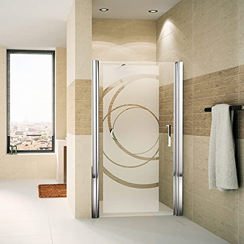 Ambiance Sticker Sichtschutzfolie für Fenster – Selbstklebende Sichtschutzaufkleber für Glas und Duschtür | Designkurven - H120 x L45 cm von Ambiance Sticker