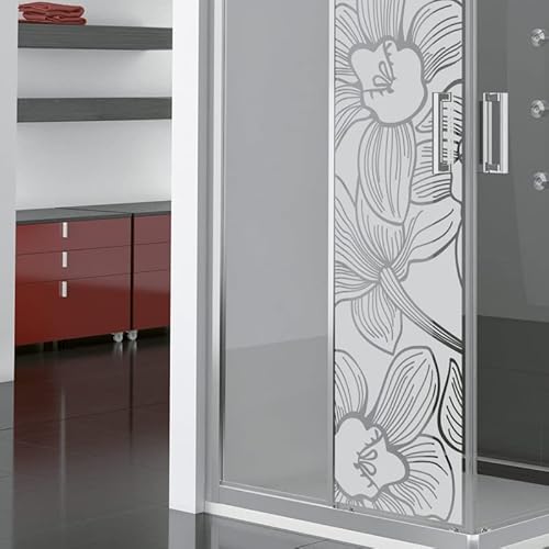 Ambiance Sticker Sichtschutzfolie für Fenster & Duschtür, Blickdicht, selbstklebend, Orchideenblüte, 55 x 185 cm Ambiance Sticker Sichtschutzfolie für Fenster & Duschtür, Blickdicht, selbstklebend, Orchideenblüte, 55 x 185 cm von Ambiance Sticker