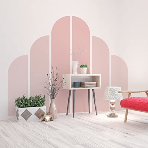 Ambiance Sticker Vliestapete Riesenfresken Vorgekleistert -Bogen Rosa Cypria - Dekoratives Etikett | H90 x L60 cm von Ambiance Sticker