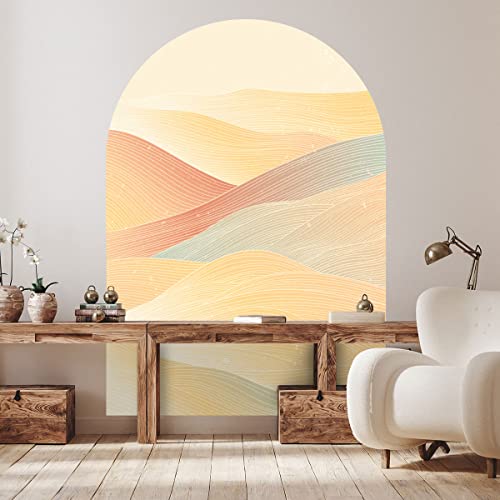 Ambiance Sticker Vliestapete Riesenfresken Vorgekleistert -Tramonto Dell’Arca Wüste - Dekoratives Etikett | H127 x L90 cm von Ambiance Sticker