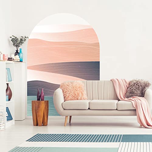 Ambiance Sticker Vliestapete Riesenfresken Vorgekleistert -Tramonto-Bogen - Dekoratives Etikett | H127 x L90 cm von Ambiance Sticker