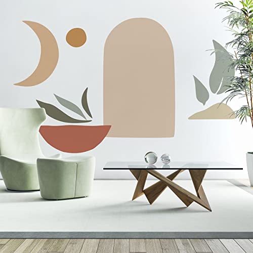 Ambiance Sticker Vliestapete Riesenfresken Vorgekleistert -Giardino Astratto, Arco E Form Geometriche - Dekoratives Etikett | H150 x L90 cm von Ambiance Sticker