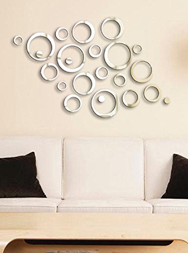 Ambiance-Sticker Wandtatoo-Spiegel Reflective Mirror Design Rings von Ambiance Sticker