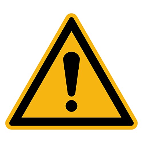Aufkleber Gefahr Warnung NF ISO 7010 - Selbstklebende Plastifizierte Dreiecksplatte Wasser- und UV-beständig - Allgemeine Tafel - 15x15 cm von Ambiance Sticker
