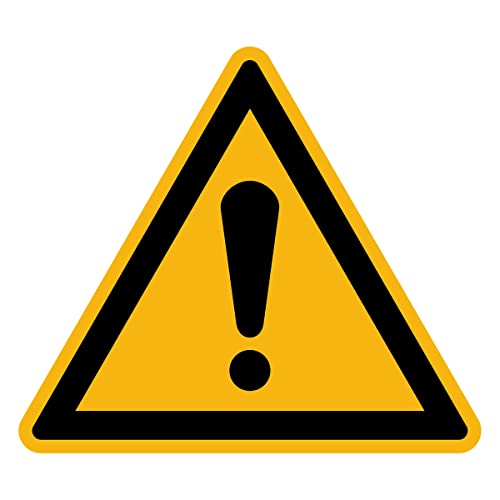 Aufkleber Gefahr Warnung NF ISO 7010 - Selbstklebende Plastifizierte Dreiecksplatte Wasser- und UV-beständig - Allgemeine Tafel - 5x5 cm von Ambiance Sticker
