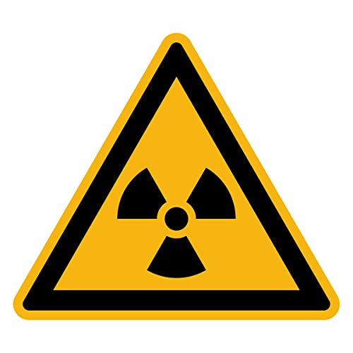 Aufkleber Gefahr Warnung NF ISO 7010 - Selbstklebende Plastifizierte Dreiecksplatte Wasser- und UV-beständig - Radioaktive Materialien - 30x30 cm von Ambiance Sticker