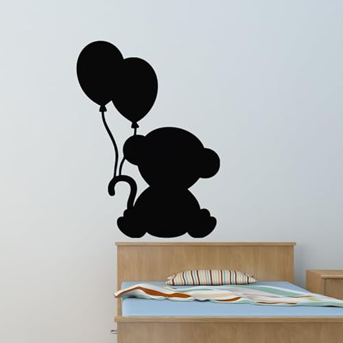 Aufkleber Tafel Kreidetafel – Wandaufkleber, selbstklebend, abwischbar – Teddybär mit Luftballons – 40 x 30 cm von Ambiance Sticker