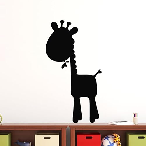 Aufkleber aus Schiefer, Tafel, selbstklebend, abwischbar, Karikatur Giraffe, 55 x 30 cm von Ambiance Sticker