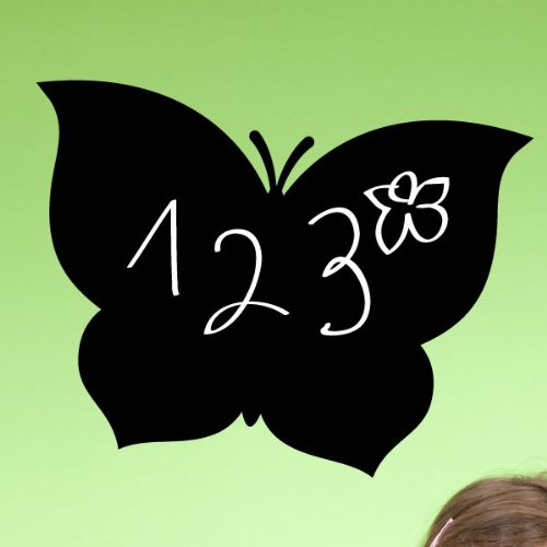 Aufkleber für Tafel, selbstklebend, abwischbar, Design Schmetterling, 55 x 75 cm von Ambiance Sticker