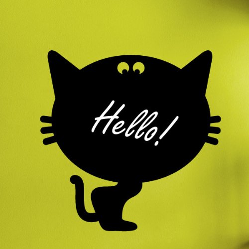 Aufkleber für Tafel, selbstklebend, abwischbar, Motiv: Katze I – 70 x 70 cm von Ambiance Sticker