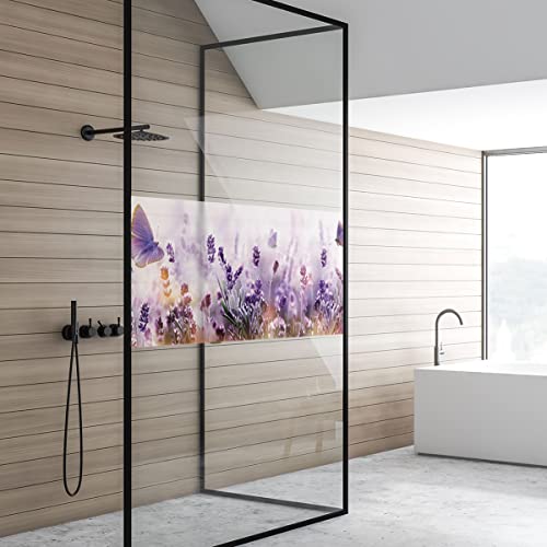 Fensterfolie Blickdicht – Lavendelfeld – Aufkleber für Fenster & Duschtür – 40 x 200 cm von Ambiance Sticker