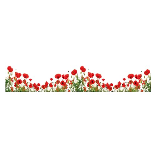 Fensterfolie, Blickdicht, Mohnblumen – Aufkleber für Fenster & Duschtür – 40 x 200 cm von Ambiance Sticker