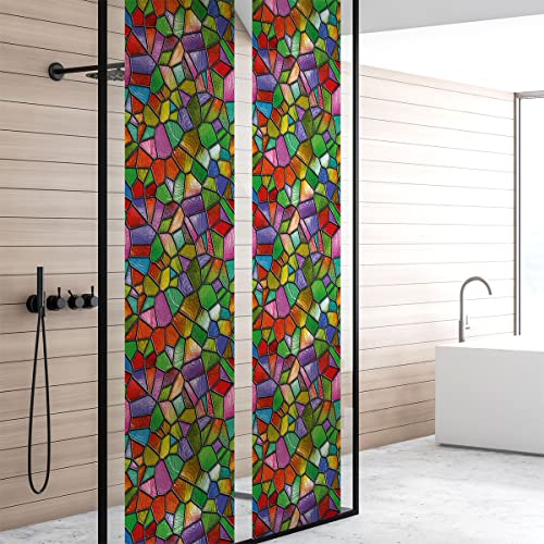 Sichtschutzfolie für Fenster und Duschtüren, Mehrfarbig, 40 x 200 cm von Ambiance Sticker