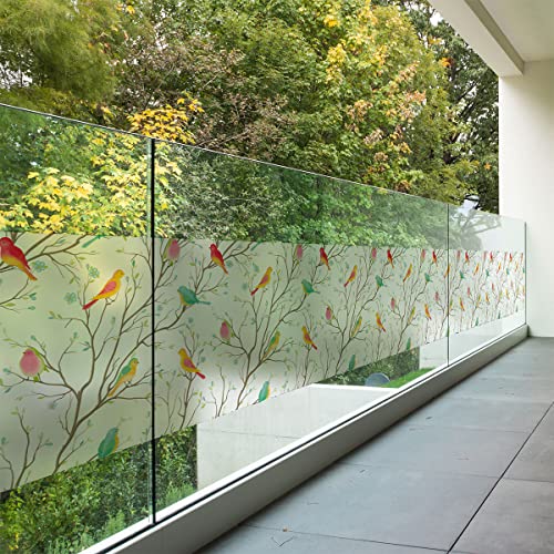 Fensterfolie, Blickdicht, Vögel im Wald, Aufkleber für Fenster & Duschtür, 40 x 200 cm von Ambiance Sticker