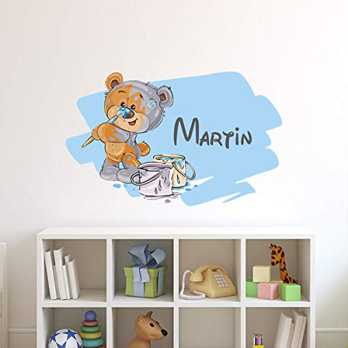 Sticker für Kinder | Wandaufkleber Mess – Wanddekoration Kinderzimmer - 140 x 60 cm von Ambiance Sticker