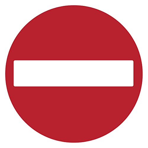 Runder Laminierter Schilderklebstoff, Wasserfester ISO 7010 - Kleber – UV-beständiger Laminierter Klebstoff – Verbotene Richtung - Durchmesser 5 cm von Ambiance Sticker