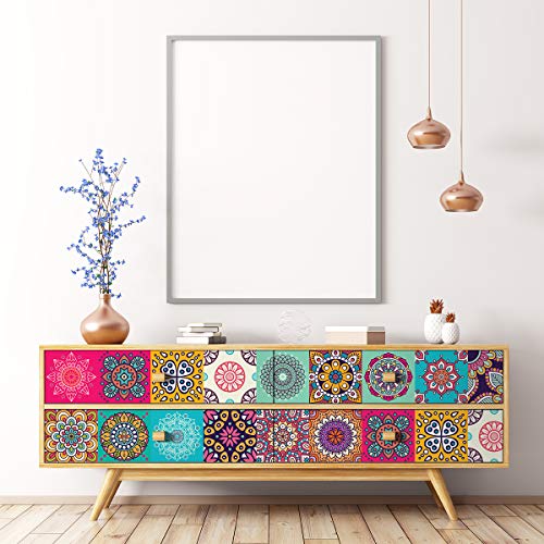 Selbstklebende Möbelsticker | Selbstklebender Fliesenaufkleber – Dekoration für Tische, Schränke, Kommoden Regale | 40 x 60 cm von Ambiance Sticker