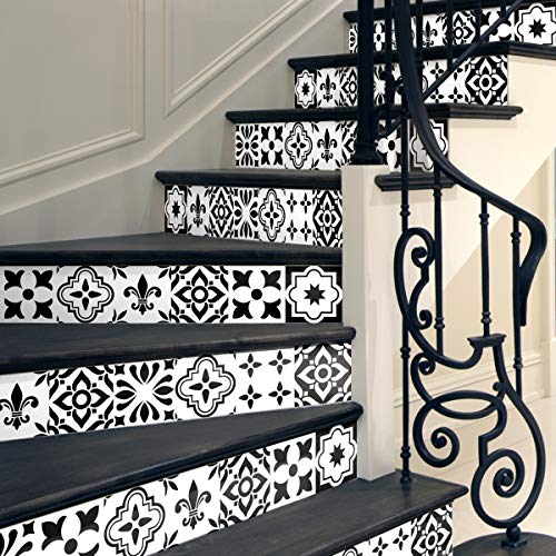 Ambiance Sticker col-RV-0542_30x105x2 Fliesenwandaufkleber, Vinyl, Damiano, 4 bandes de 15 x 105 cm, 4 Ambiance Sticker col-RV-0542_30x105x2 Fliesenwandaufkleber, Vinyl, Damiano, 4 bandes de 15 x 105 cm, 4 von Ambiance Sticker