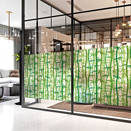 Selbstklebender Fensteraufkleber, Blickdicht, Bambus, selbstklebend, Sichtschutz für Fenster & Duschtür, 40 x 100 cm von Ambiance Sticker