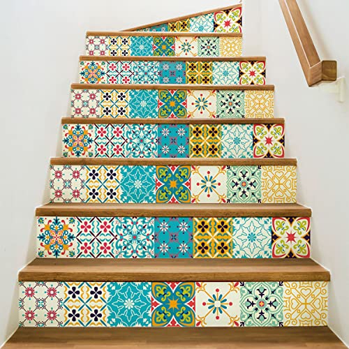 Aufkleber für Treppen, selbstklebend, für Treppensteiger, Zementfliesen, selbstklebend, 28 x 98 cm von Ambiance-sticker