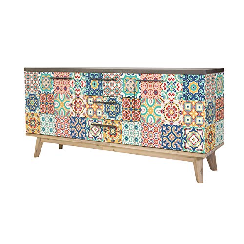 Ambiance Aufkleber für Möbel, selbstklebend, selbstklebend, Zementfliesen, Dekoration für Tische, Schränke, Regale | 50 x 60 cm von Ambiance Sticker