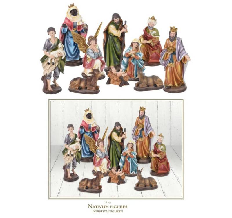 Ambiance Christbaumschmuck 10-tlg. Krippenfiguren-Set Weihnachten (10-tlg) von Ambiance